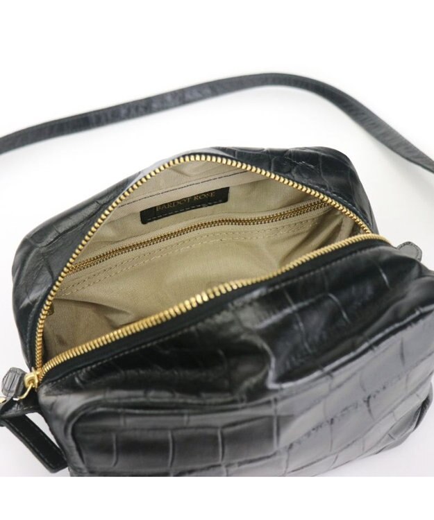 Regalo Felice 【大容量 / 本牛革 / クロコ型押し】ショルダー / REGALO BK(ブラック）