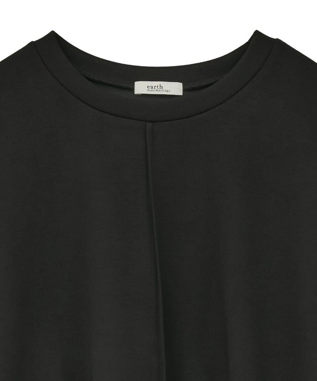 earth music&ecology フリルヘムドッキングプルオーバー Black