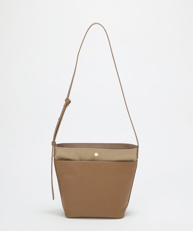 TOPKAPI 【Breath TOPKAPI】LINEA リネア レザーコンビ バケット ショルダーバッグ ブラウン