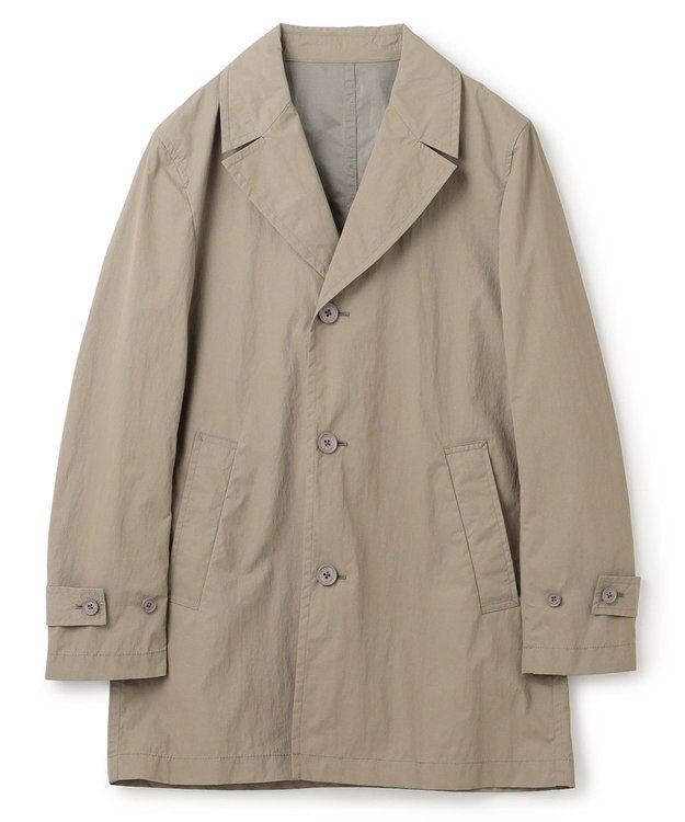 JOSEPH HOMME 【LEON 掲載】ブライトナイロンシャンブレー 　シングルブレストスプリングコート ベージュ系