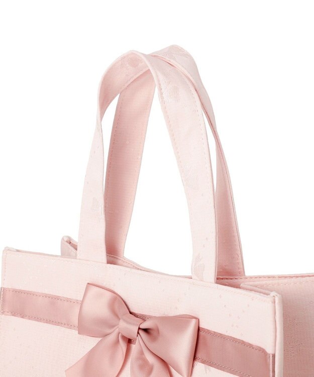 Maison de FLEUR リボンジャカードスクエアトートバッグ Pink