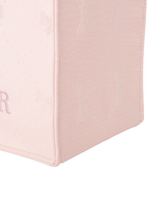 Maison de FLEUR リボンジャカードスクエアトートバッグ Pink