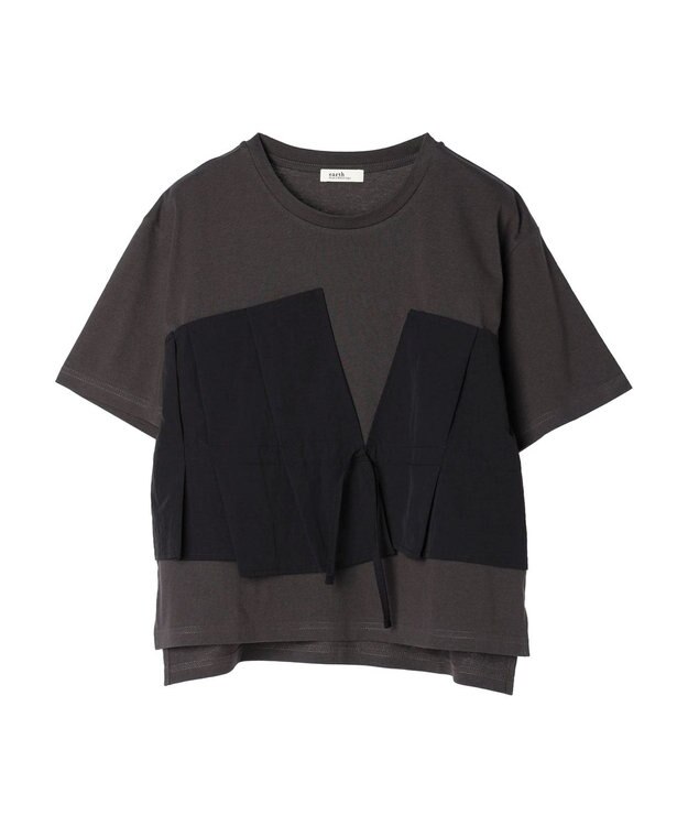 earth music&ecology ビスチェドッキングプルオーバー Black