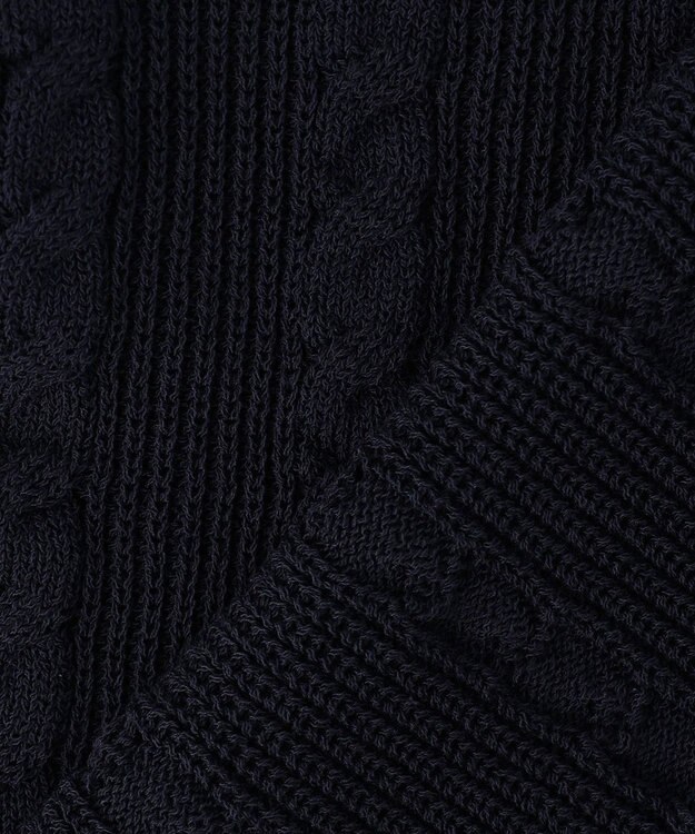 組曲 L 【先行予約・WEB限定】バックリボンケーブル ニット ネイビー系