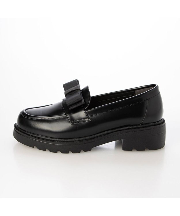 ing <ing>2WAYリボンローファー ブラックエナメル