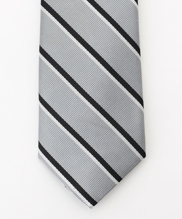 J.PRESS MEN 【定番】オーセンティック レジメンタル ネクタイ ライトグレー系2