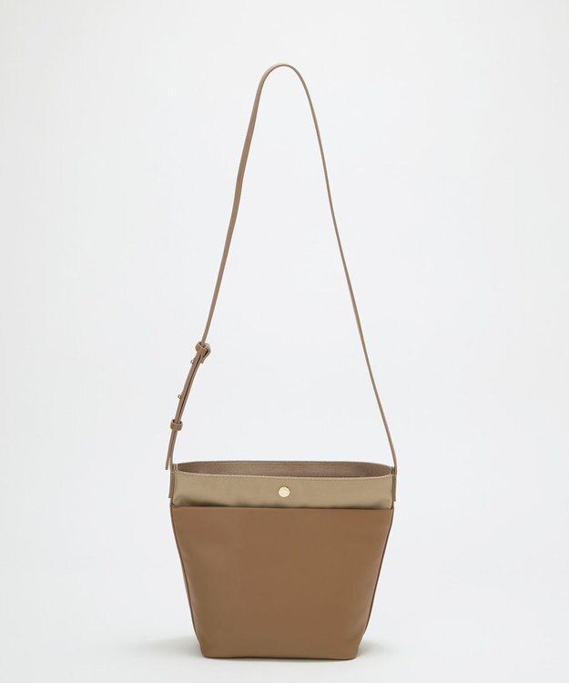 TOPKAPI 【Breath TOPKAPI】LINEA リネア レザーコンビ バケット ショルダーバッグ ブラウン