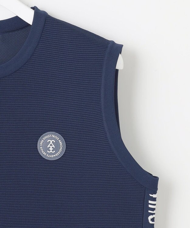 23区GOLF 【MEN】超軽量＆高通気の快適ラッセルコンビベスト ネイビー系