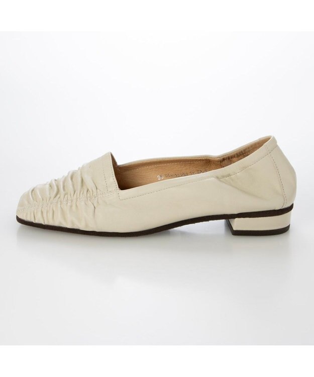 MODE ET JACOMO <D'ICI>シャーリングスクエアトゥパンプス アイボリー