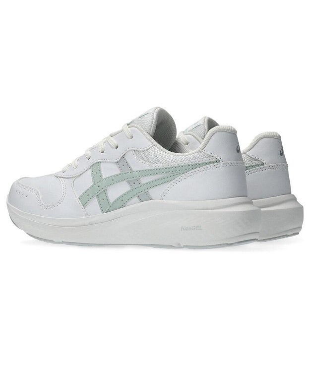 ASICS WALKING ゲルファンウォーカー レディース 3E相当 ホワイト×ライトミント