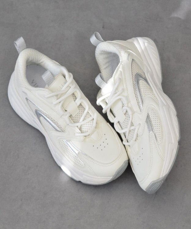 Bridget Birkin 【VINCULUM】メタリックコンビスニーカー ホワイト