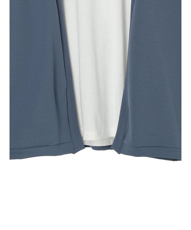 CRAFT STANDARD BOUTIQUE 梨地カットカーディガン＋ＬＳ　ＴＥＥーＳＥＴ Blue