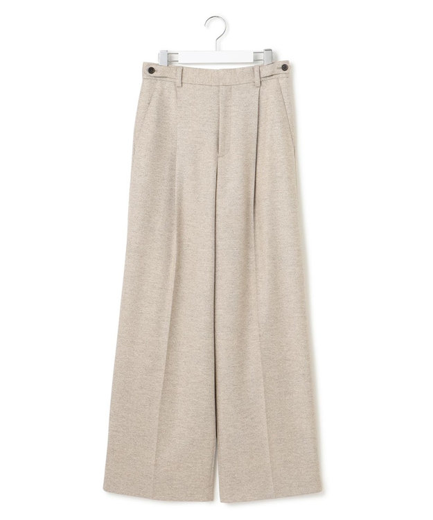 23区 S ラメミックスツイード タック ワイド パンツ ベージュ系