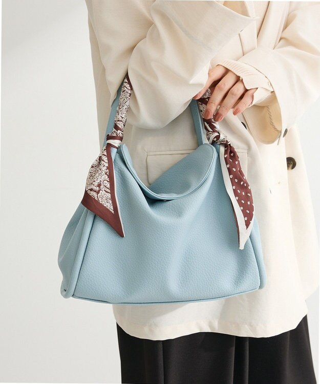 Green Parks ３ＳＥＴスカーフ付コードハンドルバッグｉｎポーチ Blue