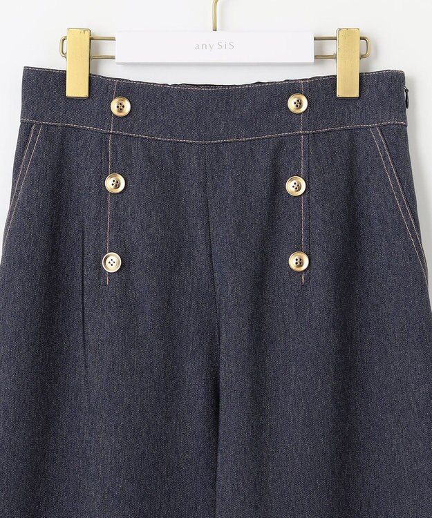 ANY SIS L 【洗える】マリンディテールシャンブレー パンツ シャンブレー