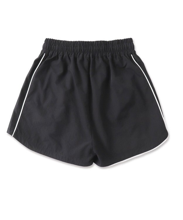 WEGO 【ウエストゴム】パイピングラインショートパンツ ブラック