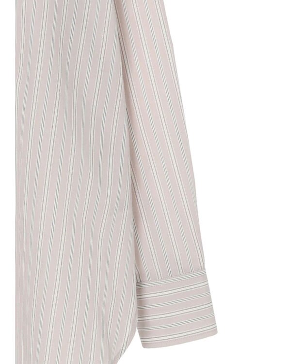 earth music&ecology レギュラーカラーシャツ Stripe Beige