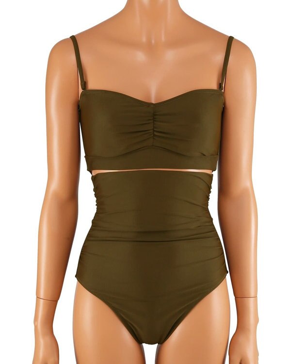 San-ai Resort（三愛水着楽園） オフショルダートップス付き3点セット水着　9M　【San-ai Resort（サンアイリゾート）】 ブラウン