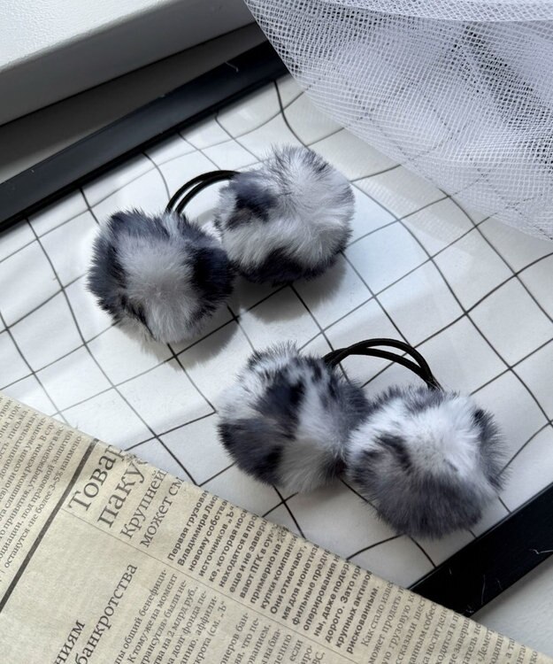 WEGO L2Pダブルポンポンヘアゴム 柄2