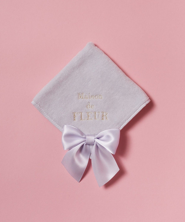 Maison de FLEUR ビッグリボンタオルハンカチ Lilac