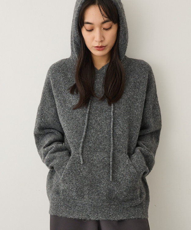 CRAFT STANDARD BOUTIQUE 起毛ニットフーディ Gray