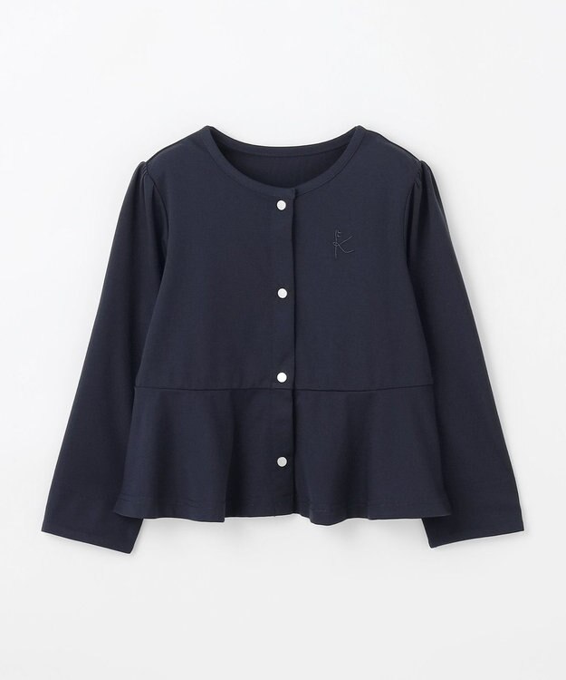 組曲 KIDS 【UVカット・接触冷感】【110-140㎝】サラリとスナップ カーディガン ネイビー