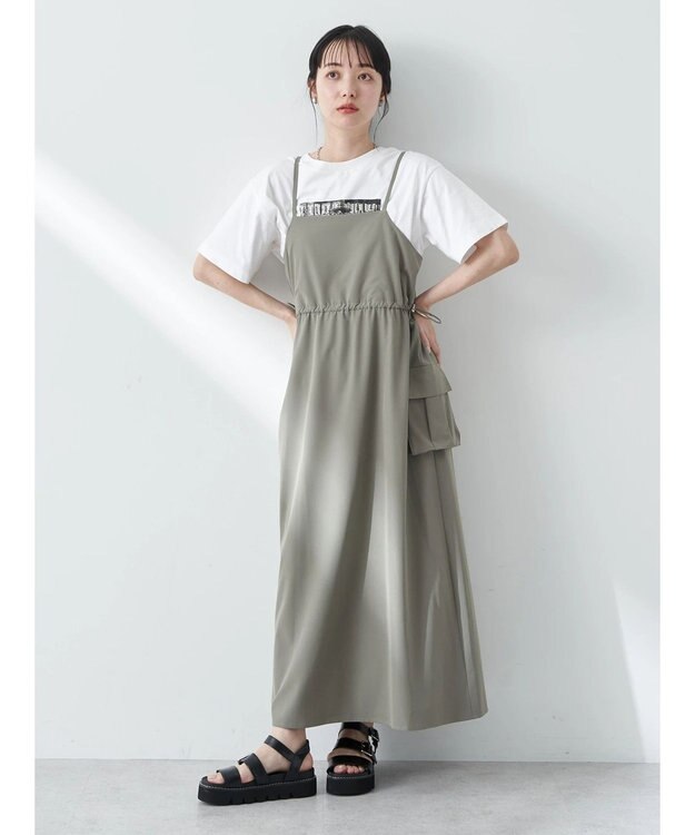 earth music&ecology ストレッチキャミワンピース Khaki
