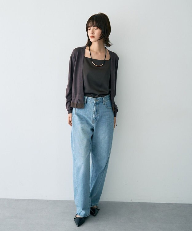 YECCA VECCA ドロストデザインカーディガン Brown