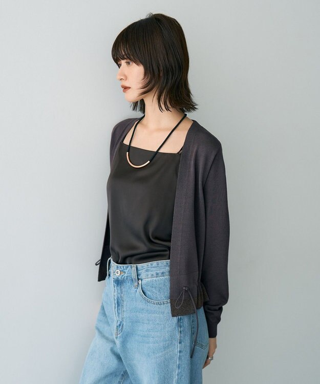 YECCA VECCA ドロストデザインカーディガン Brown