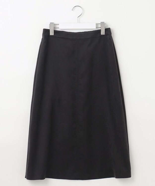 J.PRESS LADIES L 【洗える】シルセームスエード スカート ブラック系