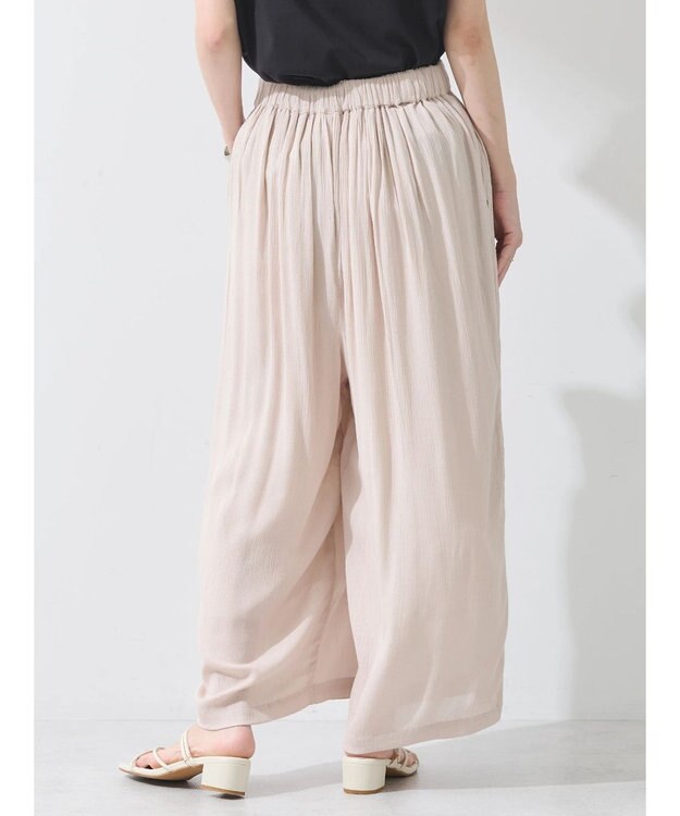 earth music&ecology レーヨンクレープイージーパンツ Beige