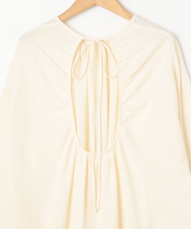 #Newans 【洗える】プルンプクロスバックオープンワンピース アイボリー系