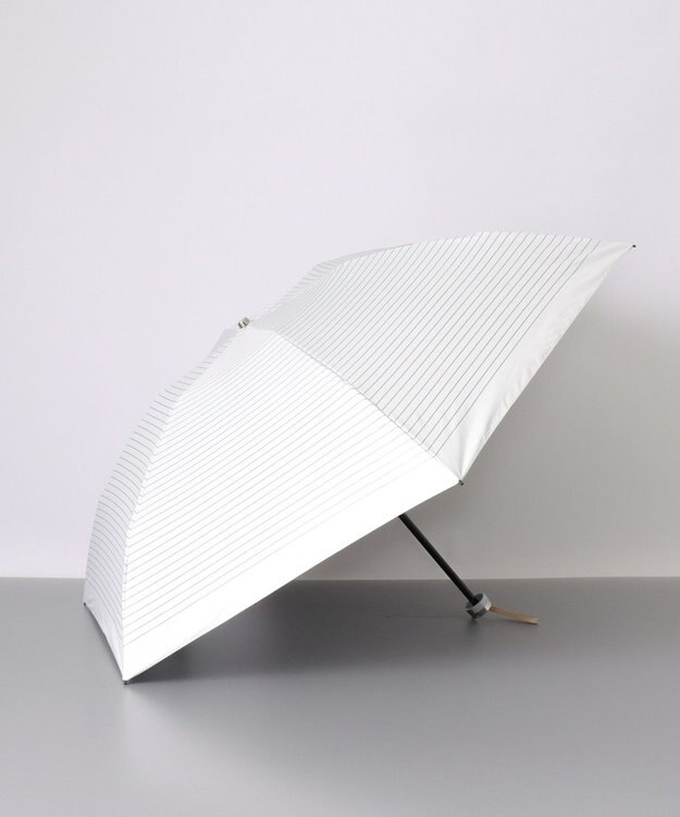 AURORA BLAO (ブラオ) ボーダー柄 晴雨兼用傘 (折り畳み・ミニ) ホワイト