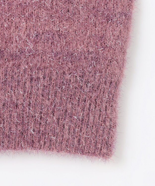 ANY SIS 【前後着用可】スパークルシャギー カーディガン ピンク