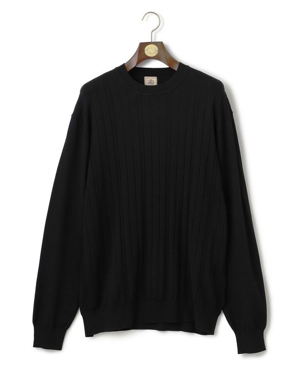 J.PRESS MEN 【KING SIZE】【ストレッチ性 / イージーケア】【FLEX YARN】クルーネックニット ブラック系