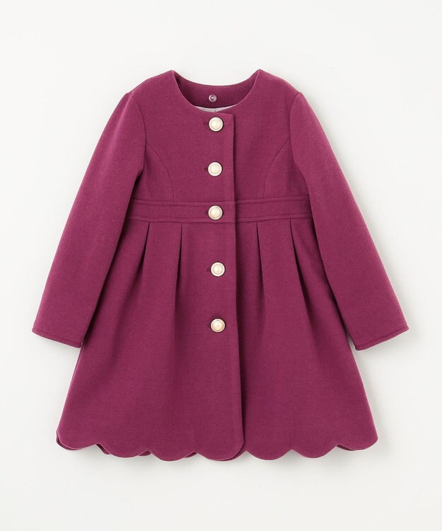 ANY KIDS ウール ライク コート ローズ