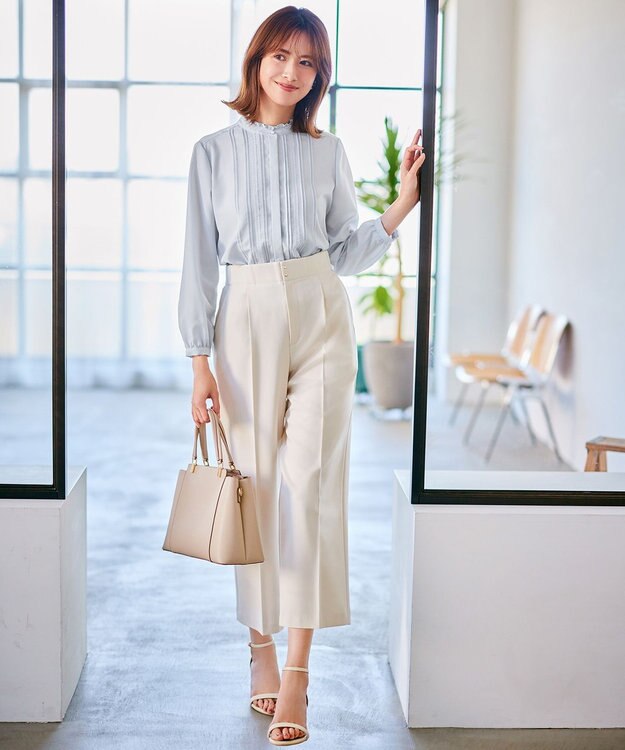 ANY SIS S 【WEB・一部店舗限定】褒めらレディワイド パンツ アイボリー