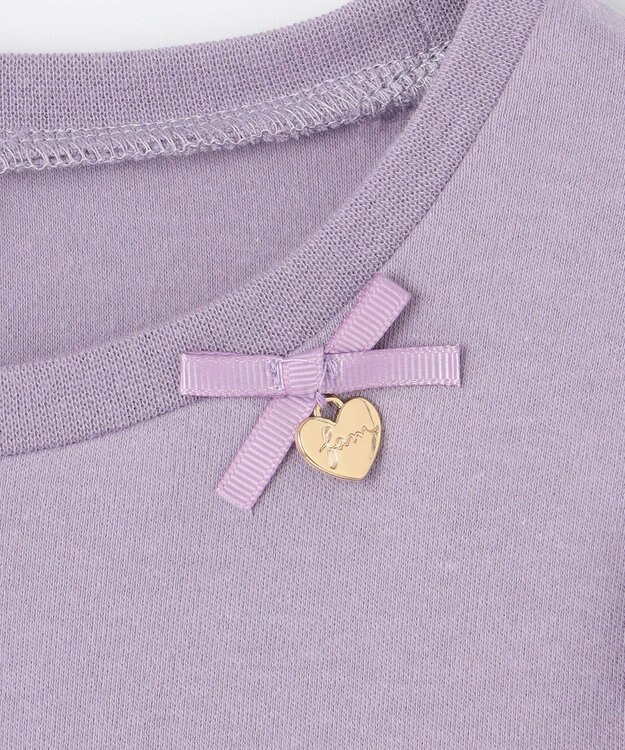 ANY KIDS 袖 レース ガーリー Ｔシャツ ラベンダー