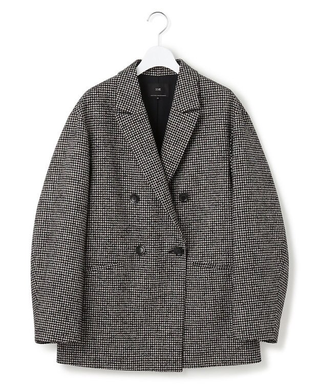 23区 S 【見上愛さん着用/VERY12月号掲載】ループミックスツイード ダブル ジャコット モノトーン