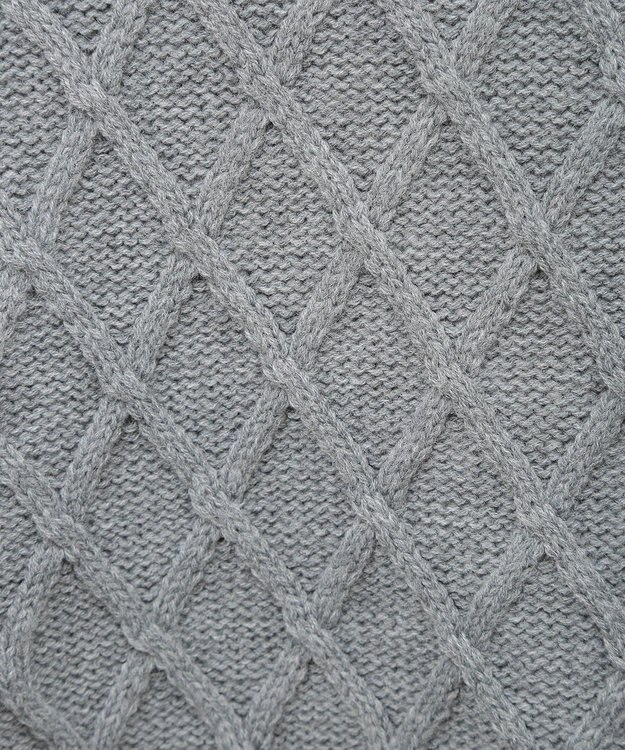 CRAFT STANDARD BOUTIQUE 洗える/2WAYケーブルニットリボンベスト Gray