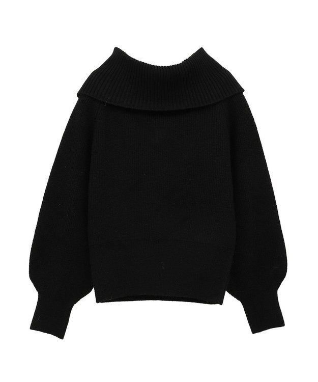 Green Parks オフショルダーニット Black