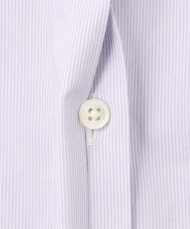 J.PRESS LADIES L 【洗える】 BEZ VEGA フリル ストライプ ブラウス ふじ色系1