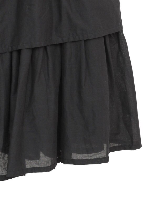 Green Parks Ｉ　ボイル段々ティアードスカート Black