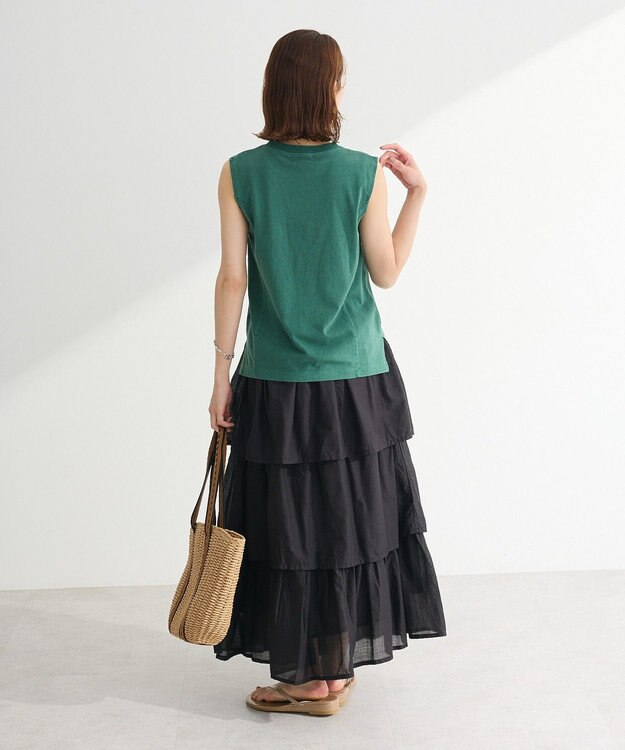 Green Parks Ｉ　ボイル段々ティアードスカート Black