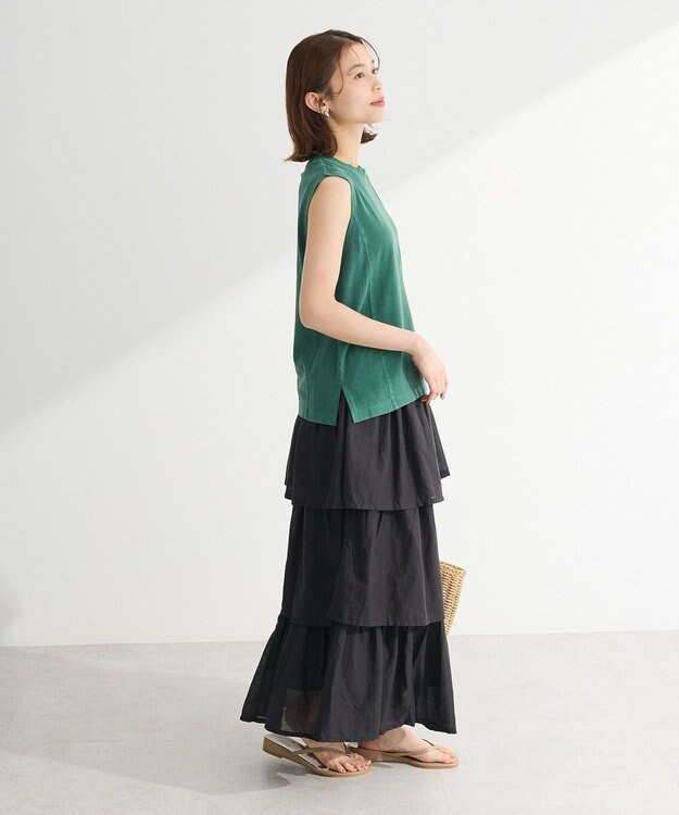 Green Parks Ｉ　ボイル段々ティアードスカート Black