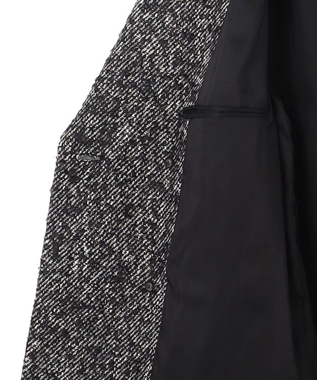 JOSEPH HOMME 【HIGH GRADE LINE】ファンシーループツイード　ダブルブレストコート ブラック系5