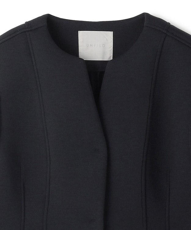 UNFILO L 【VERY×UNFILOコラボ】BEAUTY FORM JERSEY+ ペプラムジレ ネイビー