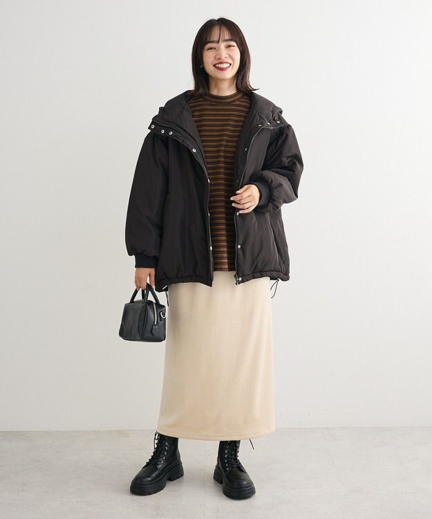 Green Parks なめらかタッチマルチボーダープルオーバー Brown