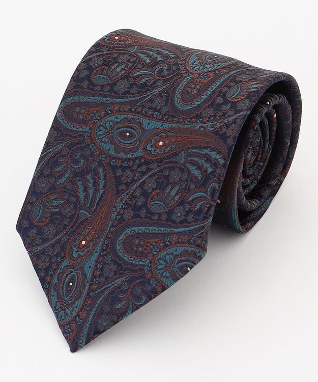 J.PRESS MEN 【VINTAGE JACQUARD COLLECTION】ペイズリー柄 ネクタイ ダークブラウン系8