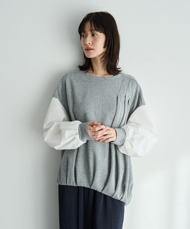YECCA VECCA アシメバルーンプルオーバー Gray